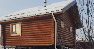 Баня из оцилиндрованного бревна под ключ в Туймазах - от 137475 рублей